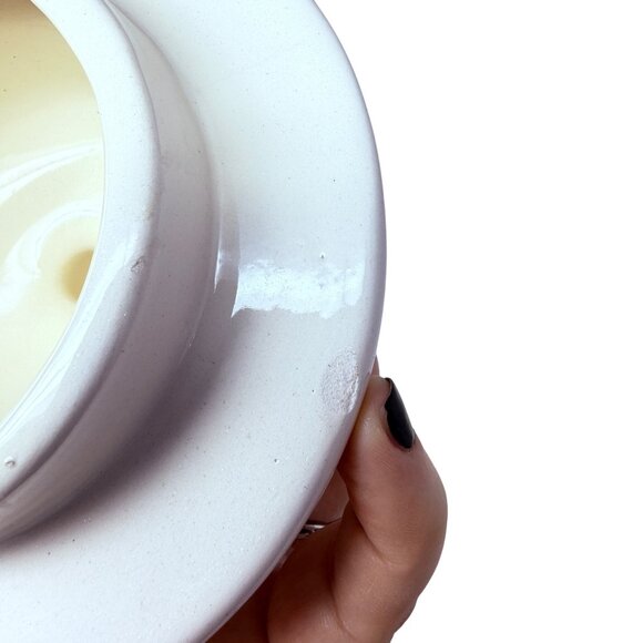 Vintage Hand Painted Lidded Ceramic Ginger Jar with Pink Dogwood Blossoms, 15” T - Picture 6 of 7